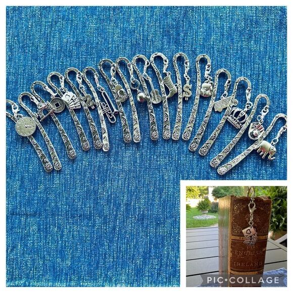 Hand Crafted charm Silver Metal Bookmarks  Jewelry Buy 2 get  1 FREE $12 each - Picture 1 of 15